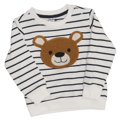 Sweatshirt (White, Blue, Brown) from Dopo Dopo Baby Cotton, Polyester