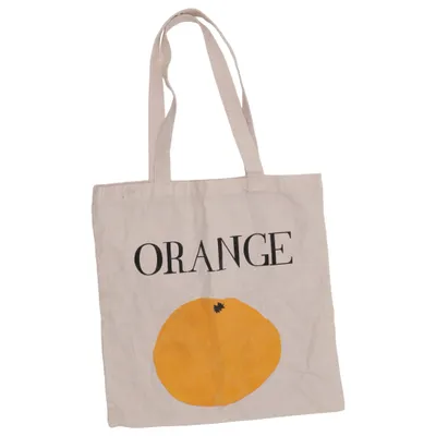 Canvas tas (Beige, Oranje, Zwart) van Ganni