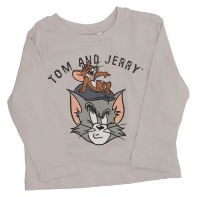 Långärmad t-shirt (Grå) från Tom and Jerry Bomull