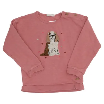 Sweatshirt (Pink) fra Minymo Elastan, Økologisk bomuld