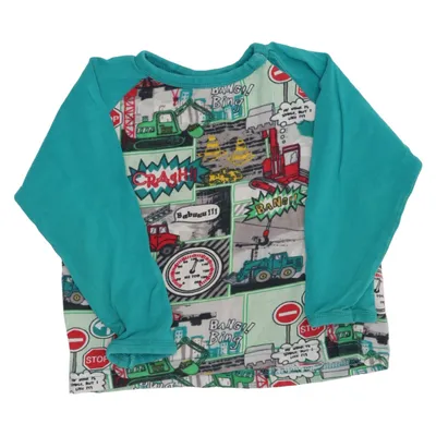 Långärmad t-shirt (Blå, Flerfärgad) från Me Too Bomull, Elastan