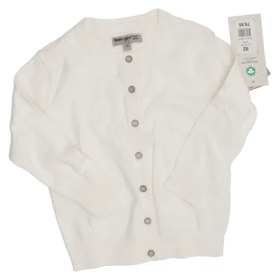 Cardigan (White) from Basic You Organic cotton, Polyamide