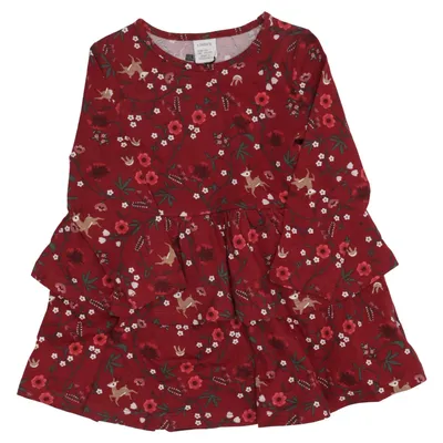Dress (Red, Multicolored) from Lindex Cotton