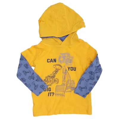 Capuchon sweater (Geel, Blauw) van Kiki & Koko Katoen