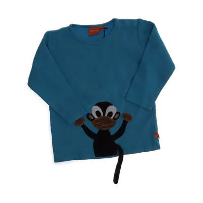 Långärmad t-shirt (Blå) från Lipfish Bomull, Polyester