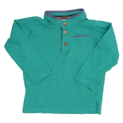 Henley shirt (Blauw) van TAM TAM