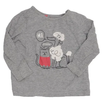 T-shirt à manches longues (Gris, Multicolore) de Lupilu Coton, Viscose
