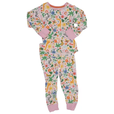 Pyjama (Roze, Meerkleurig) van Mothercare Katoen, Elastaan