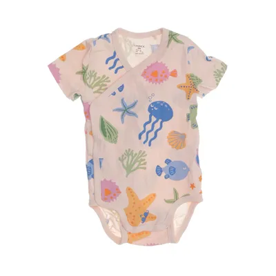 Body (Rosa, Flerfärgad) från Lindex Baby Bomull, Elastan, Återvunnen polyester