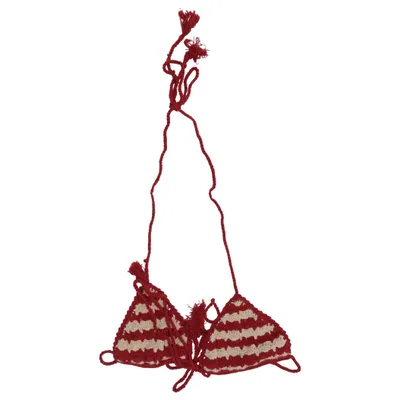 Bikini top (Rood, Beige) van Damson Madder