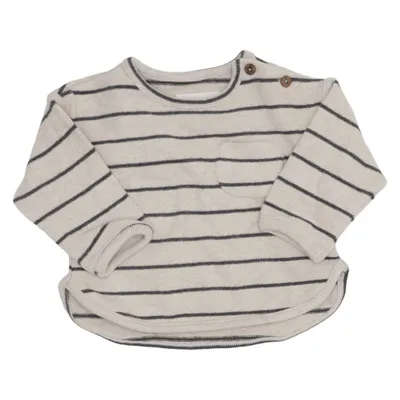 T-shirt à manches longues (Beige, Noir) de Play Up Élasthane, Coton biologique