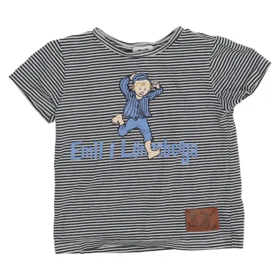 T-shirt (Blå, Vit) från Emil i Lönneberga Elastan, Ekologisk bomull