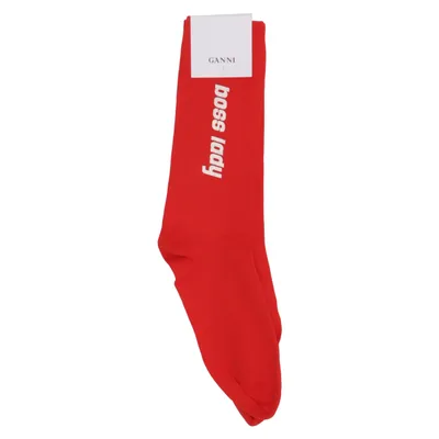 Chaussettes (Rouge) de Ganni Polyamide