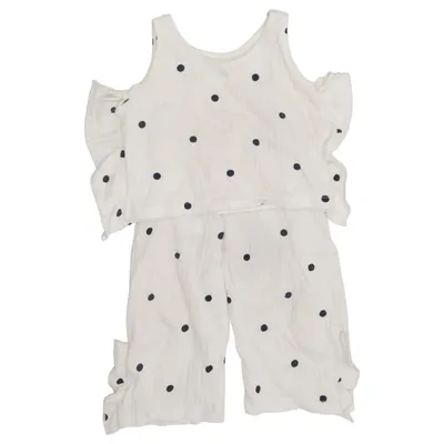 Ensemble (Blanc) de Zara Coton, Élasthane, Polyester