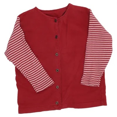 Cardigan (Red, White) from H&M Cotton