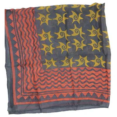 Cache-col (Gris, Jaune, Orange) Soie