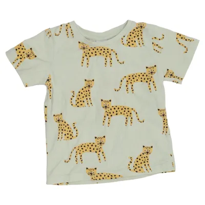 T-shirt (Green, Yellow, Black) from Lindex Cotton