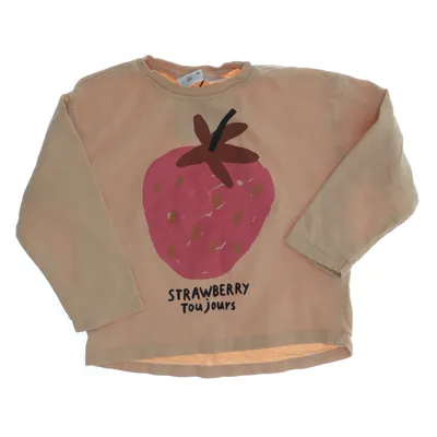 Långärmad t-shirt (Beige, Rosa) från Zara Bomull