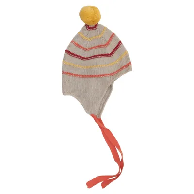 Pompon muts (Beige, Meerkleurig) van Hessnatur Katoen