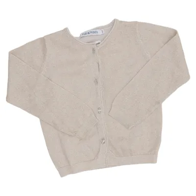 Strickjacke (Beige) von Filou & Friends Baumwolle, Metallfaser, Polyester