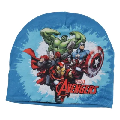 Beaniemössa (Blå, Flerfärgad) från Marvel Elastan, Polyester