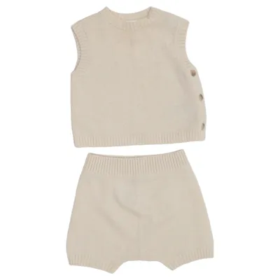 Ensemble (Beige) de Bonpoint Coton, Laine