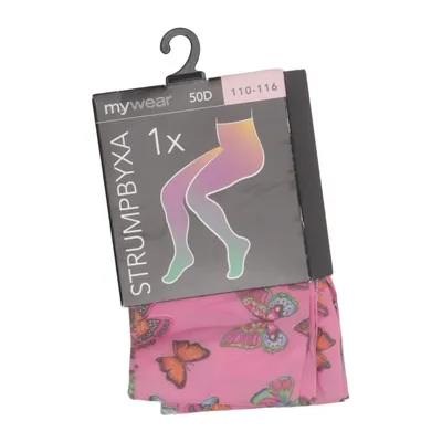 Nylonstrømpebukser (Pink, Flerfarvet) fra MyWear Elastan, Polyamid