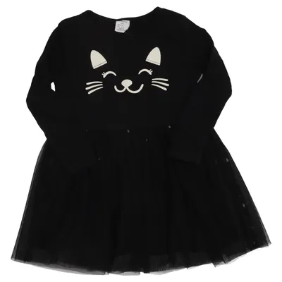 Kjole (Sort) fra Lindex Kids Bomuld, Elastan, Polyester