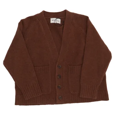 Cardigan (Bruin) van Morley Merinowol, Nylon