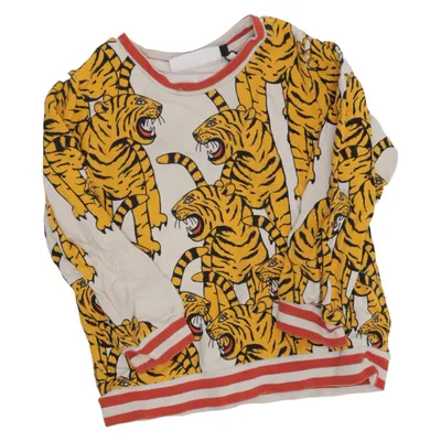 Sweatshirt (Gul, Hvid, Rød) fra Mini Rodini Elastan, Økologisk bomuld