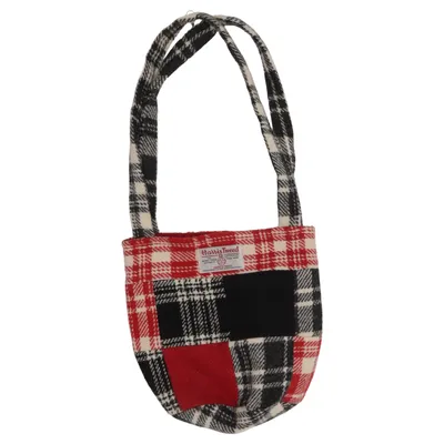 Shoulder-bag (Red, Black, White) from Harris Tweed Wool