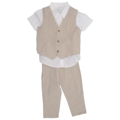 Set (Beige, White, Gray) from H&M Linen, Cotton