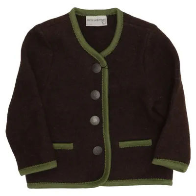 Cardigan (Bruin, Groen) van Stapf Wol