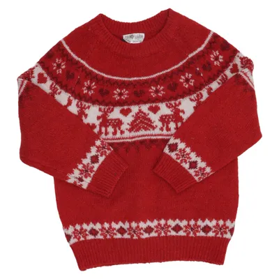Weihnachtspullover (Rot, Weiß) von So Cute Acryl, Elasthan, Polyamid, Polyester