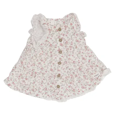 Kjole (Hvid, Pink) fra Newbie by KappAhl Bomuld
