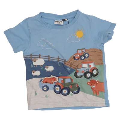 T-shirt (Blue, Multicolored) from Jojo Maman Bébé Cotton