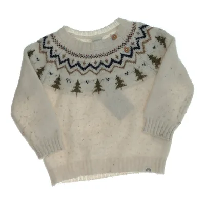 Julesweater (Hvid, Flerfarvet) fra Lindex Baby Polyester, Uld