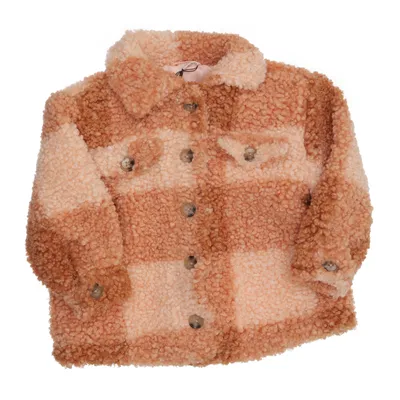 Skjortejakke (Brun, Pink) fra Hema Polyester