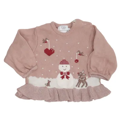 Pull de Noël (Rose, Multicolore) de Hust and Claire Coton