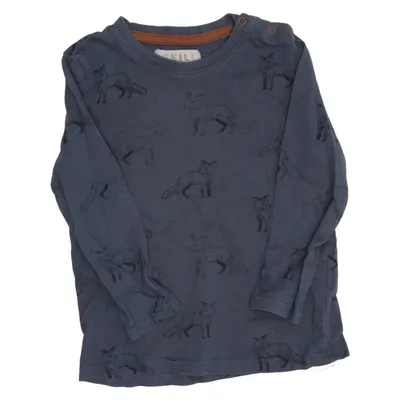 T-shirt à manches longues (Bleu) de Skill Coton