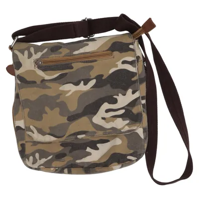 Shoulder-bag (Brown, Green, Beige) from Firenze Polyester, Polyurethane