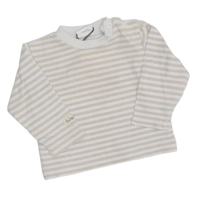 T-shirt à manches longues (Blanc, Beige) de Schiesser Coton