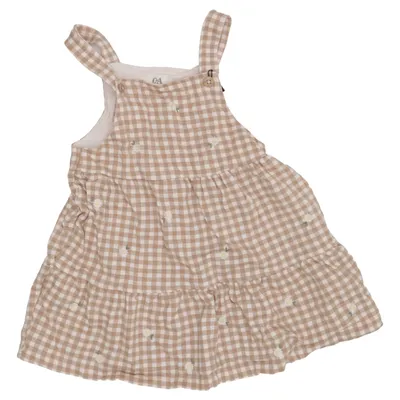 Dungaree dress (Brown, White) from Baby C&A Cotton