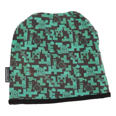 Beaniemössa (Grön, Svart) från Minecraft Bomull, Elastan, Polyester