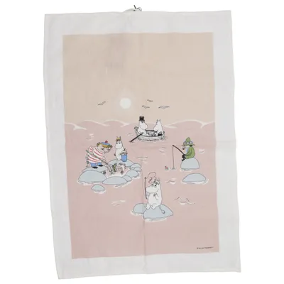 Keukenhanddoek (Beige, Wit, Meerkleurig) van Moomin Linnen, Katoen