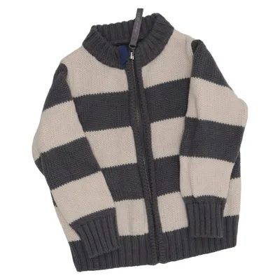 Strickjacke (Grau, Beige) von Petit Bateau Baumwolle, Wolle