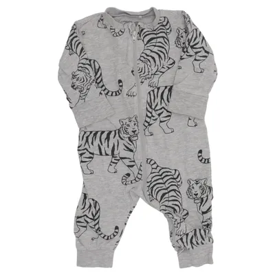 Sparkedragt (Grå) fra Lindex Baby Bomuld, Viscose