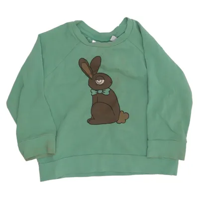 Collegetröja (Grön) från Mini Rodini Elastan, Ekologisk bomull