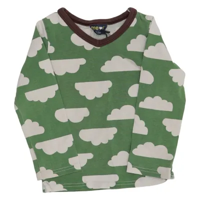Long sleeve T-shirt (Green, White) from Mei Cotton, Elastane