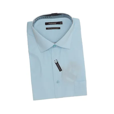 Short sleeve shirt (Blue) from Dressmann Cotton